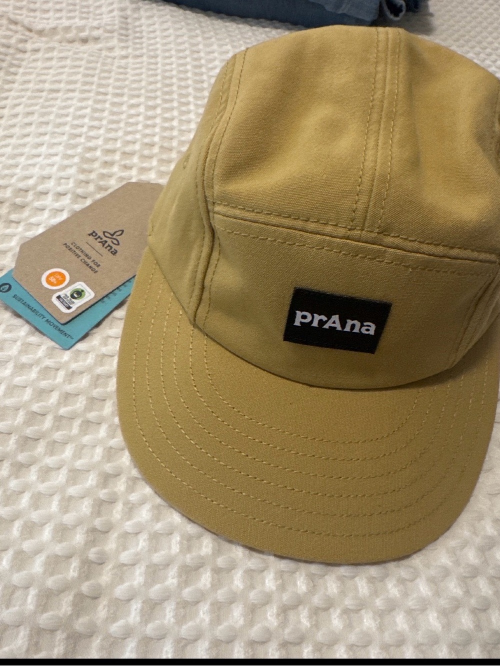 Prana Men's Five-Panel Hat in Mustard Yellow